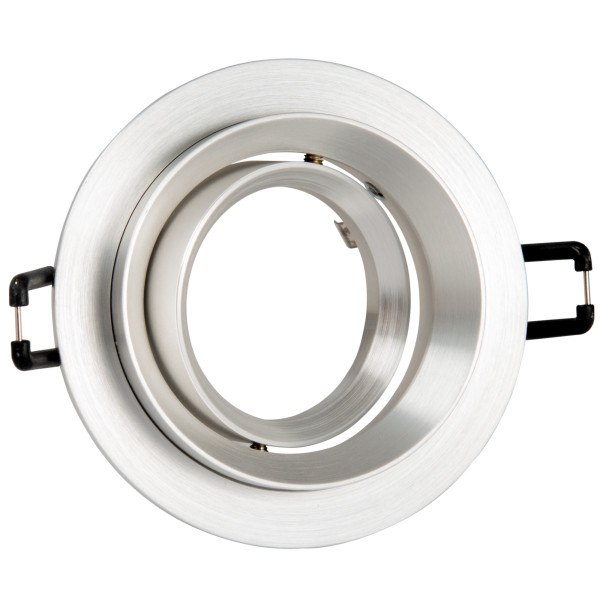 Oprawa wpuszczana okrągła srebrna 9,2cm LIKA 1xMR16x8W IP20 Polux 916786