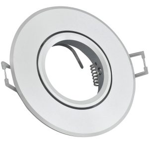 Oprawa wpuszczana okrągła srebrna 9,5cm WEST 1xGU10x8W IP20 Polux 917836
