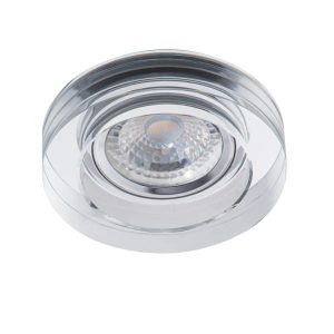 Oprawa wpuszczana okrągła srebrna 9cm MORTA 1xGU10x10W IP20 Kanlux 1049536