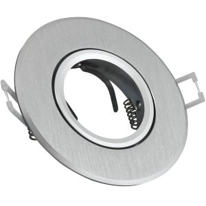 Oprawa wpuszczana okrągła srebrny szczotkowany WEST 1xGU10x8W IP20 Polux 917889 Oprawa wpuszczana okrągła srebrny szczotkowany WEST 1xGU10x8W IP20 Polux 917889