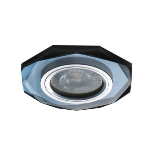 Oprawa wpuszczana ośmiokątna czarna-chromowana MORTA 1xGU10x10W IP20 Kanlux 1049587