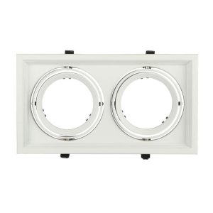 Oprawa wpuszczana prostokątna biała 17,5cm 2xG53x15W IP20 V-TAC 917858 Oprawa wpuszczana prostokątna biała 17,5cm 2xG53x15W IP20 V-TAC 917858