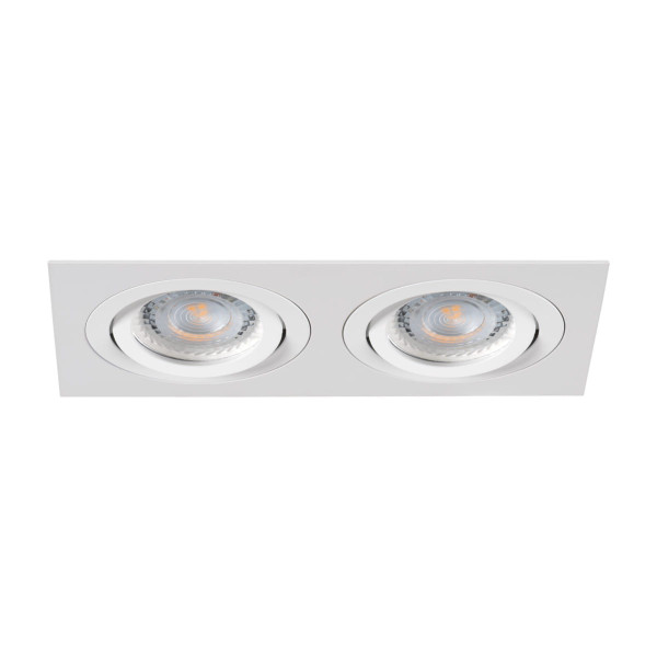 Oprawa wpuszczana prostokątna biała 17cm SEIDY 2xGX5.3x50W IP20 Kanlux 916091