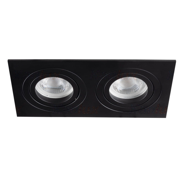 Oprawa wpuszczana prostokątna czarna 17cm SEIDY 2xGX5.3x50W IP20 Kanlux 916350