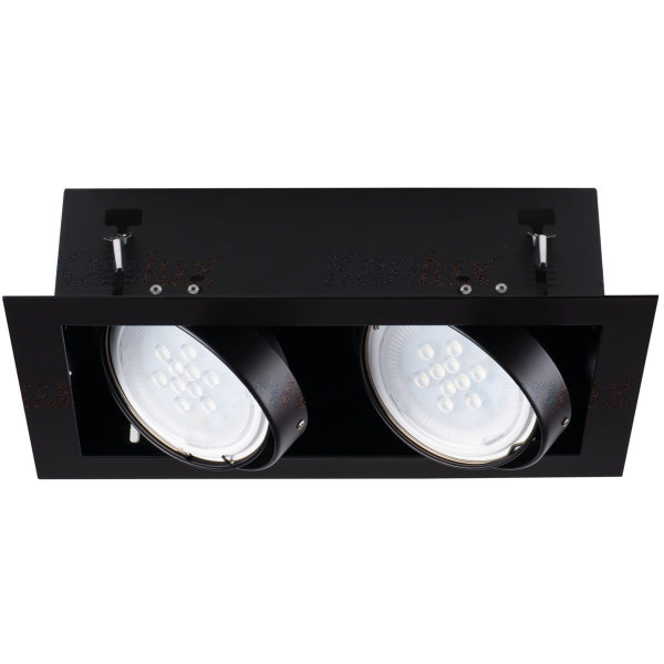 Oprawa wpuszczana prostokątna czarna 19,5cm MATEO 2xES111x25W IP20 Kanlux 916113