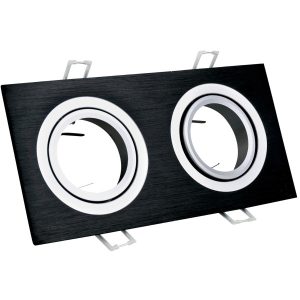 Oprawa wpuszczana prostokątna czarna SOUTH 2xGU10x8W IP20 Polux 917765 Oprawa wpuszczana prostokątna czarna SOUTH 2xGU10x8W IP20 Polux 917765