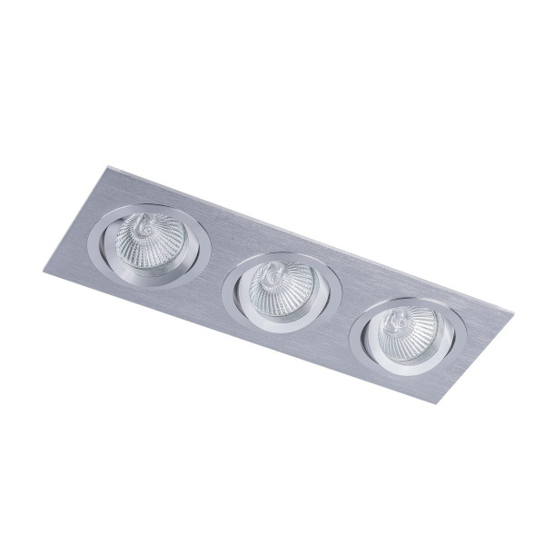 Oprawa wpuszczana prostokątna srebrna 26,3cm MOOTY 3xGX5.3x35W IP20 Italux 916442