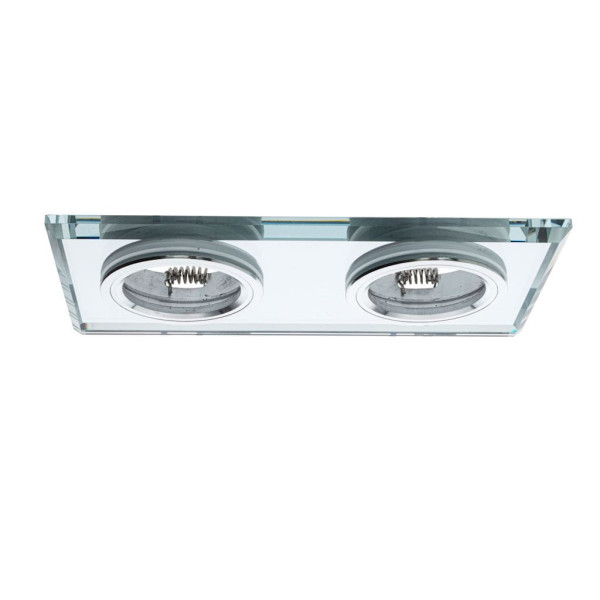Oprawa wpuszczana prostokątna srebrna KWADRATOWE 2xGU10x35W IP20 Eko-Light 916259