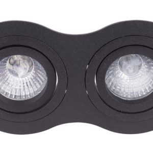Oprawa wpuszczana SIGNAL czarny 2xGU10x10W wym:9x17x9cm IP20 Maxlight 1049437