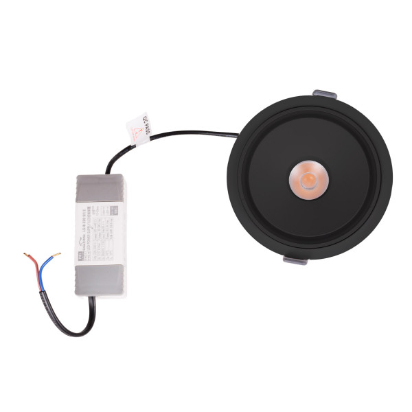 Oprawa wpuszczana VECTOR czarny LED 10W biały ciepły 614lm IP20 Maxlight 1050989