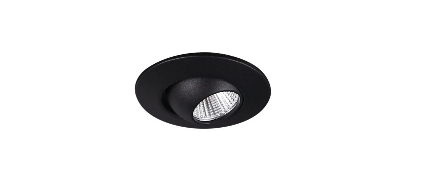 Oprawa wpuszczana YUCA ROUND czarny LED 3W 3000K 250lm IP20 Maxlight 1050997
