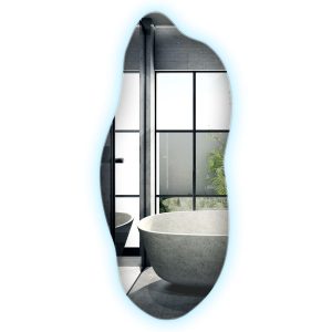 Organiczne Lustro LED 35×80 cm Zimne Designerskie Wallfluent 865341 Organiczne Lustro LED 35×80 cm Zimne Designerskie Wallfluent 865341