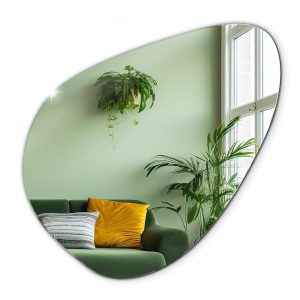 Organiczne Lustro Unikatowy Kształt Łazienka 77,3×76,6 cm 192990 Organiczne Lustro Unikatowy Kształt Łazienka 77,3×76,6 cm 192990