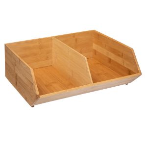 Organizer bambusowy duży 2 przegrody 35×30,5×12,5 cm 1064478 Organizer bambusowy duży 2 przegrody 35×30,5×12,5 cm 1064478