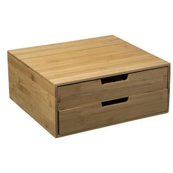 Organizer bambusowy z 2 szufladkami 99789