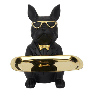 Organizer Buldog czarny ze złotą tacą 63422