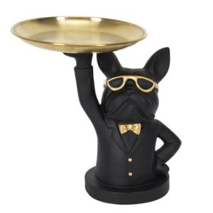 Organizer Buldog czarny ze złotą tacą w 385826 Organizer Buldog czarny ze złotą tacą w 385826