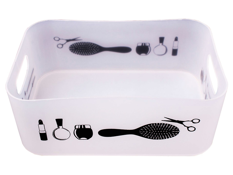 Organizer koszyk Makeup 8,5x15 cm biały 50206