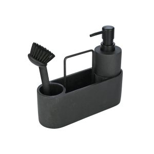 Organizer kuchenny dozownik na płyn 200 ml ze szczotką i uchwytem na gąbkę 1043656 Organizer kuchenny dozownik na płyn 200 ml ze szczotką i uchwytem na gąbkę 1043656