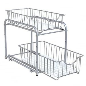 Organizer kuchenny stalowy z 2 szufladami wsuwanymi 764876 Organizer kuchenny stalowy z 2 szufladami wsuwanymi 764876