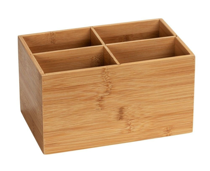 Organizer łazienkowy TERRA z 4 przegródkami, bambus, WENKO 154176