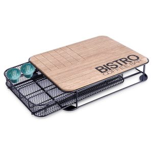 Organizer na kapsułki do kawy metalowy czarny BISTRO 30,5x24x6,5 cm 799416 Organizer na kapsułki do kawy metalowy czarny BISTRO 30,5x24x6,5 cm 799416