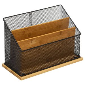 Organizer na korespondencję, bambus/metal, 20 x 14 x 29 cm 209219 Organizer na korespondencję, bambus/metal, 20 x 14 x 29 cm 209219