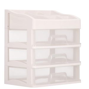 Organizer na kosmetyki 31×26,5×19,5 cm mleczny pojemnik na biżuterię 381497 Organizer na kosmetyki 31×26,5×19,5 cm mleczny pojemnik na biżuterię 381497