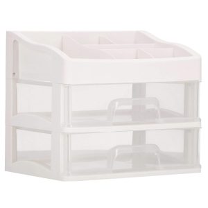 Organizer na kosmetyki 34x30x25cm pojemnik na biżuterię z przegródkami 381494