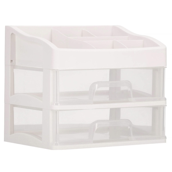 Organizer na kosmetyki 34x30x25cm pojemnik na biżuterię z przegródkami 381494