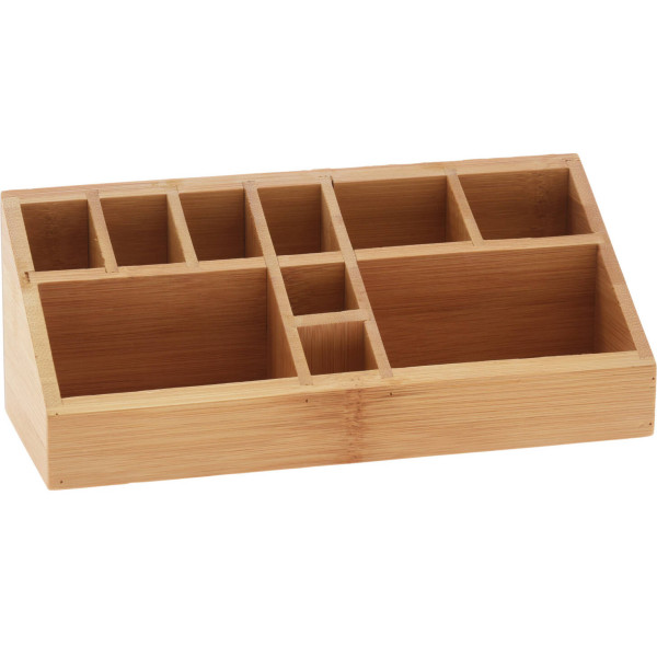 Organizer na kosmetyki bambusowy, naturalny, 23 x 9 x 8,5 cm 152964