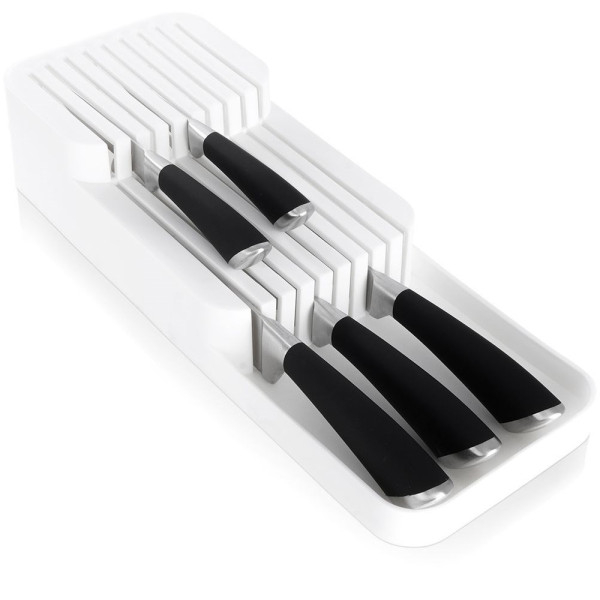 Organizer na noże do szuflady biały 39x14,5x7,5 cm 799419