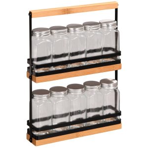 Organizer na przyprawy, szklane pojemniczki 100 ml 209722 Organizer na przyprawy, szklane pojemniczki 100 ml 209722