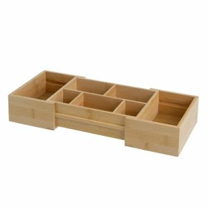 Organizer rozsuwany bambusowy 24x17x7 cm brązowy 994118 Organizer rozsuwany bambusowy 24x17x7 cm brązowy 994118