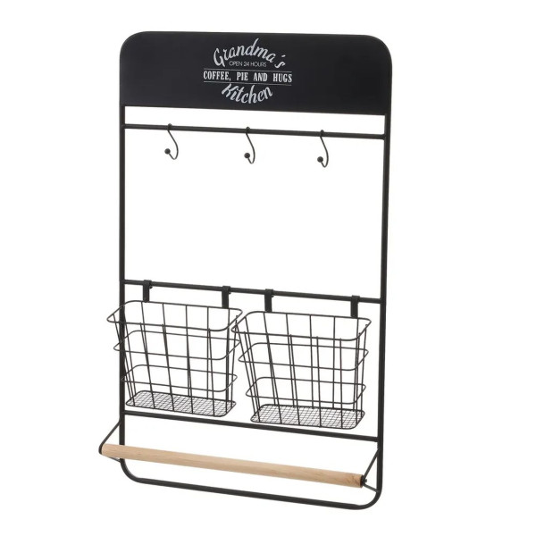 Organizer ścienny kuchenny Loft 61 cm z haczykami 993092