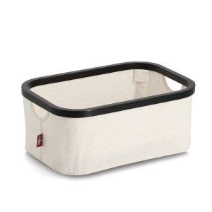Organizer tekstylny kremowy ZELLER, bambus, 38 x 26 x 16 cm 958719 Organizer tekstylny kremowy ZELLER, bambus, 38 x 26 x 16 cm 958719