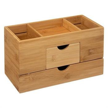 Organizer z 2 szufladami bambus 79116