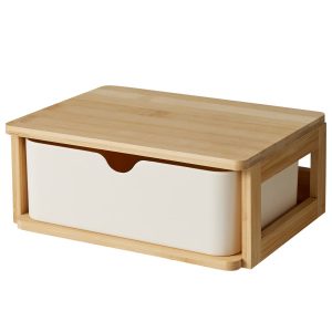 Organizer z szufladą VAKKO, bambus i melamina, 19,5 x 14,8 cm 951470