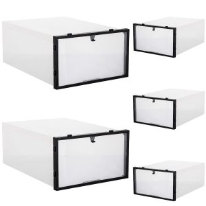 Organizery na buty 34x23x13,5 cm 5 szt. pojemniki z klapą 401223 Organizery na buty 34x23x13,5 cm 5 szt. pojemniki z klapą 401223