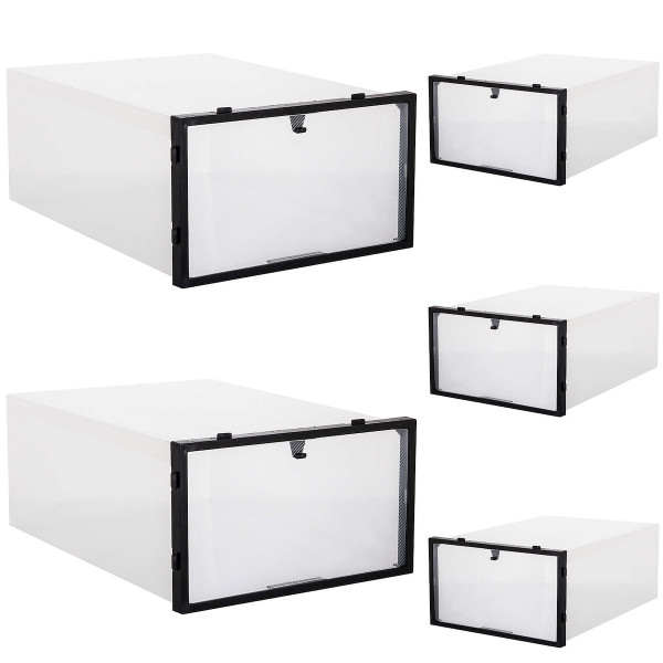 Organizery na buty 34x23x13,5 cm 5 szt. pojemniki z klapą 401223