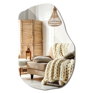 Oryginalne lustro dekoracyjne w nowoczesnym stylu Wallfluent 100 x 65 cm 865369 Oryginalne lustro dekoracyjne w nowoczesnym stylu Wallfluent 100 x 65 cm 865369