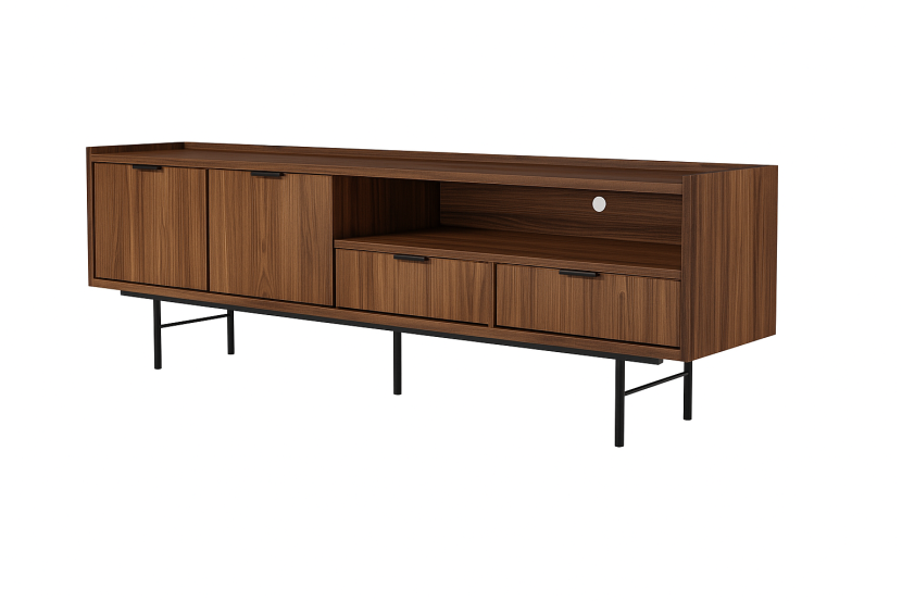 Orzech Warmia Szafka rtv 200cm Eden KM 823117
