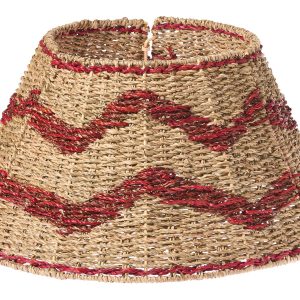Osłona pod choinkę trawa morska 43 cm naturalny z czerwonym 781813 Osłona pod choinkę trawa morska 43 cm naturalny z czerwonym 781813