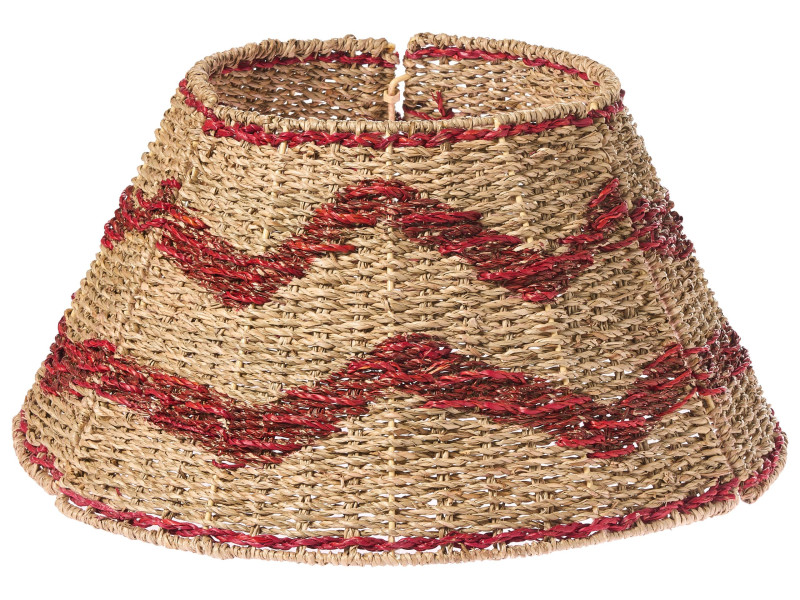 Osłona pod choinkę trawa morska 43 cm naturalny z czerwonym 781813