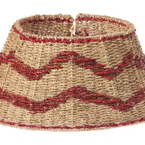 Osłona pod choinkę trawa morska 51 cm naturalny z czerwonym 781821 Osłona pod choinkę trawa morska 51 cm naturalny z czerwonym 781821