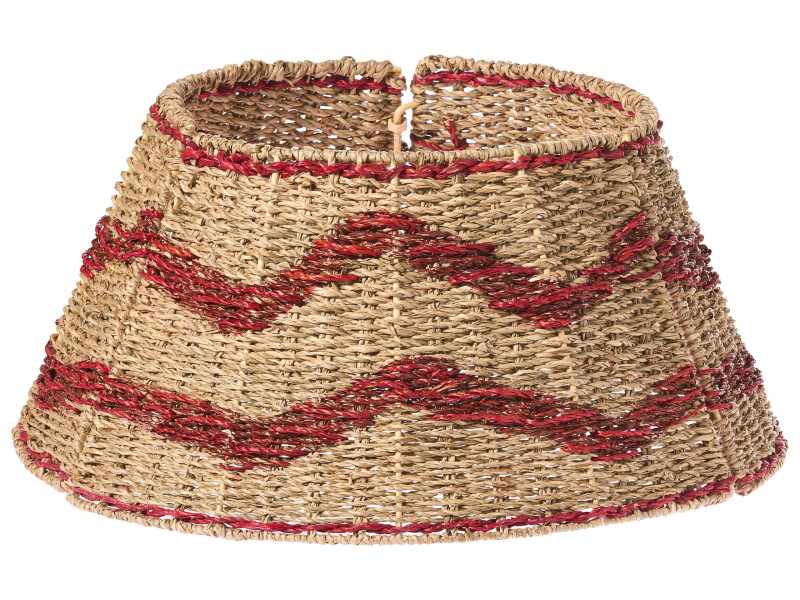 Osłona pod choinkę trawa morska 51 cm naturalny z czerwonym 781821