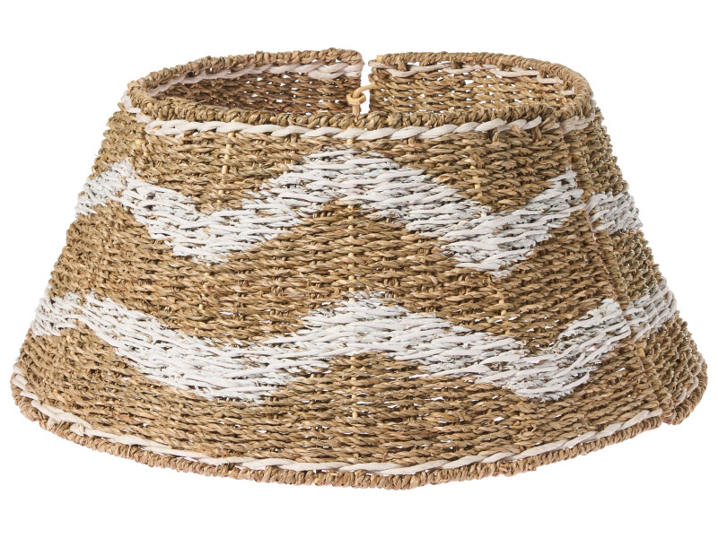 Osłona pod choinkę trawa morska 60 cm naturalny z białym 781812