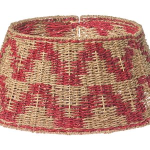 Osłona pod choinkę trawa morska 60 cm naturalny z czerwonym 781814 Osłona pod choinkę trawa morska 60 cm naturalny z czerwonym 781814