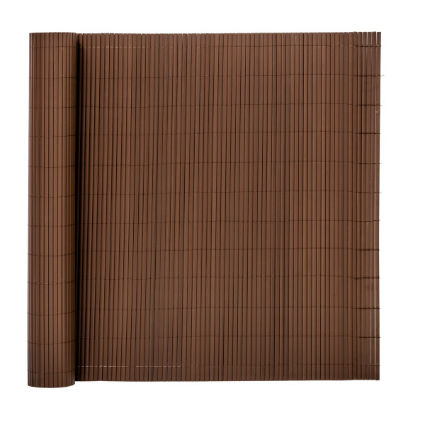 Osłona PVC maskująca 500x100 cm mata na balkon, taras, ogrodzenie, brązowa 1005343