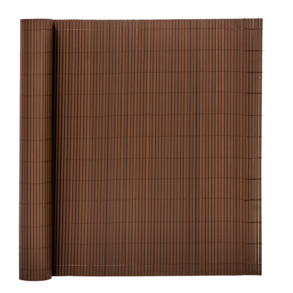Osłona PVC maskująca 500x140 cm mata na balkon, taras, ogrodzenie, brązowa 1005348